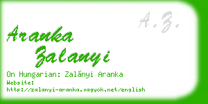 aranka zalanyi business card